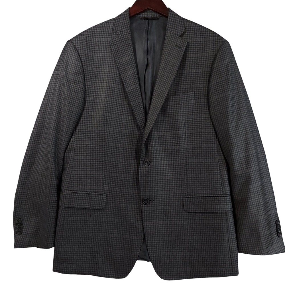 Michael Kors Sport Coat Men 42R Grey Black Houndstooth 100% Wool Blazer Canada